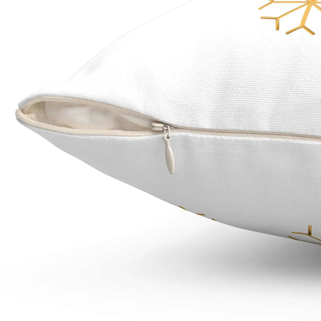 Let It Snow Spun Polyester Square Pillow - Winter Decor - DipaliZ