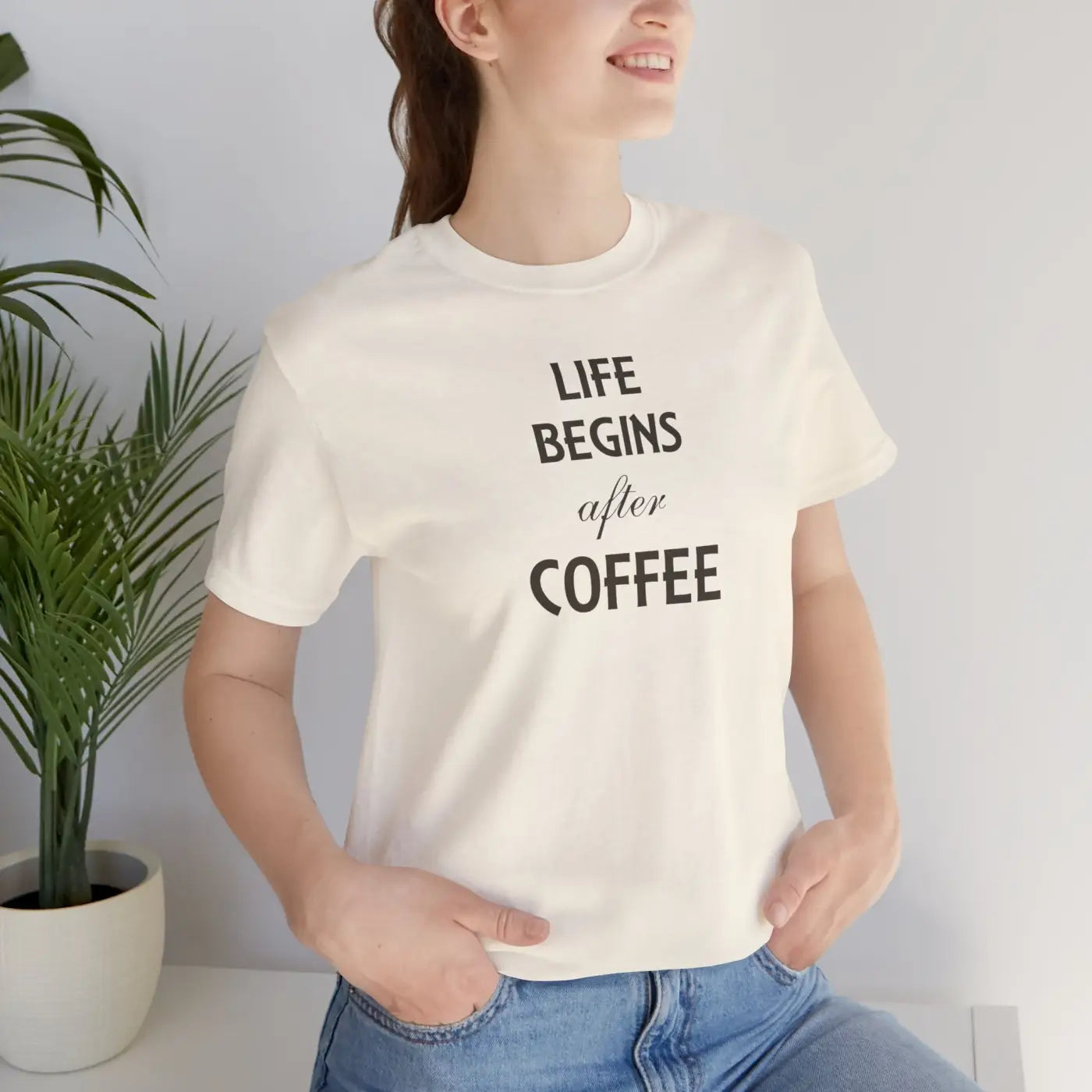 Life Begins After Coffee T-Shirt - Unisex Cotton Tee - DipaliZ