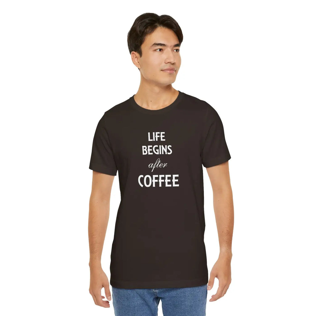 Life Begins After Coffee T-Shirt - Unisex Cotton Tee - DipaliZ