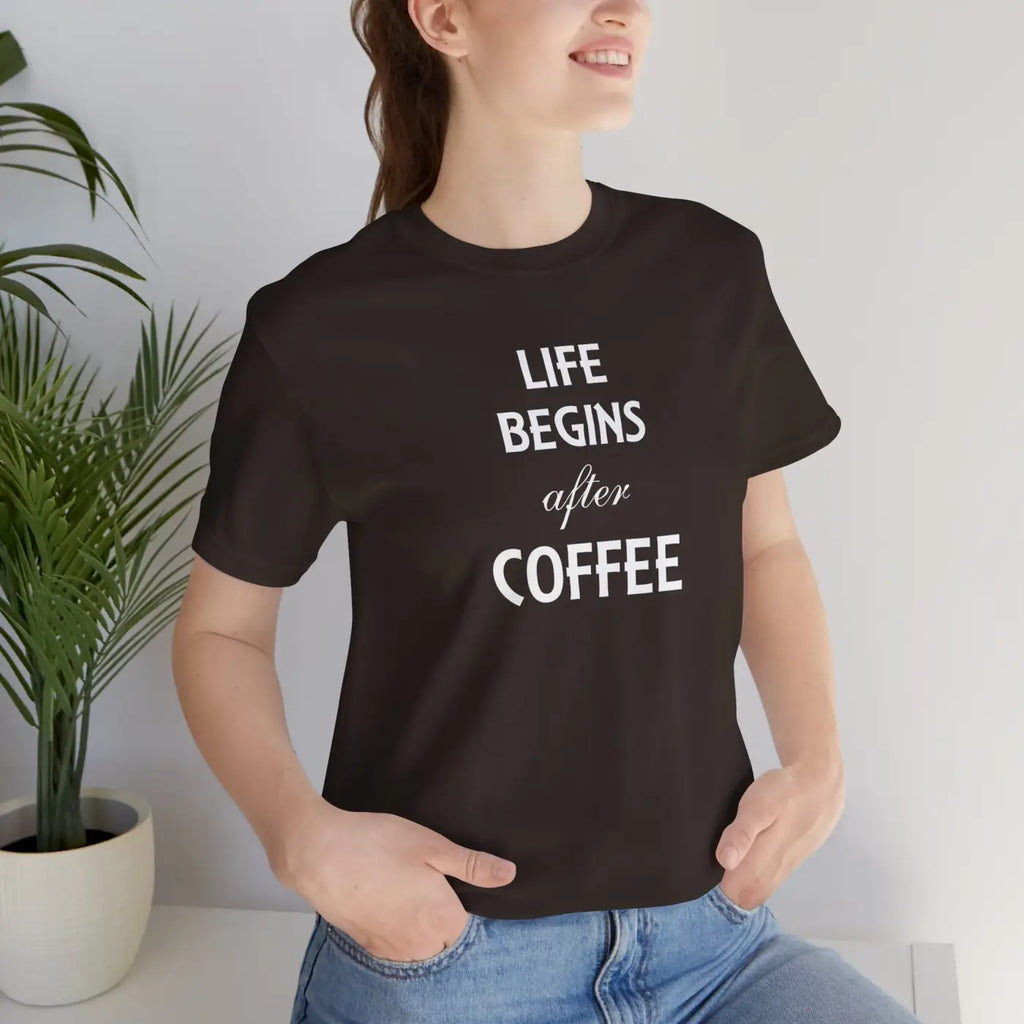 Life Begins After Coffee T-Shirt - Unisex Cotton Tee - DipaliZ