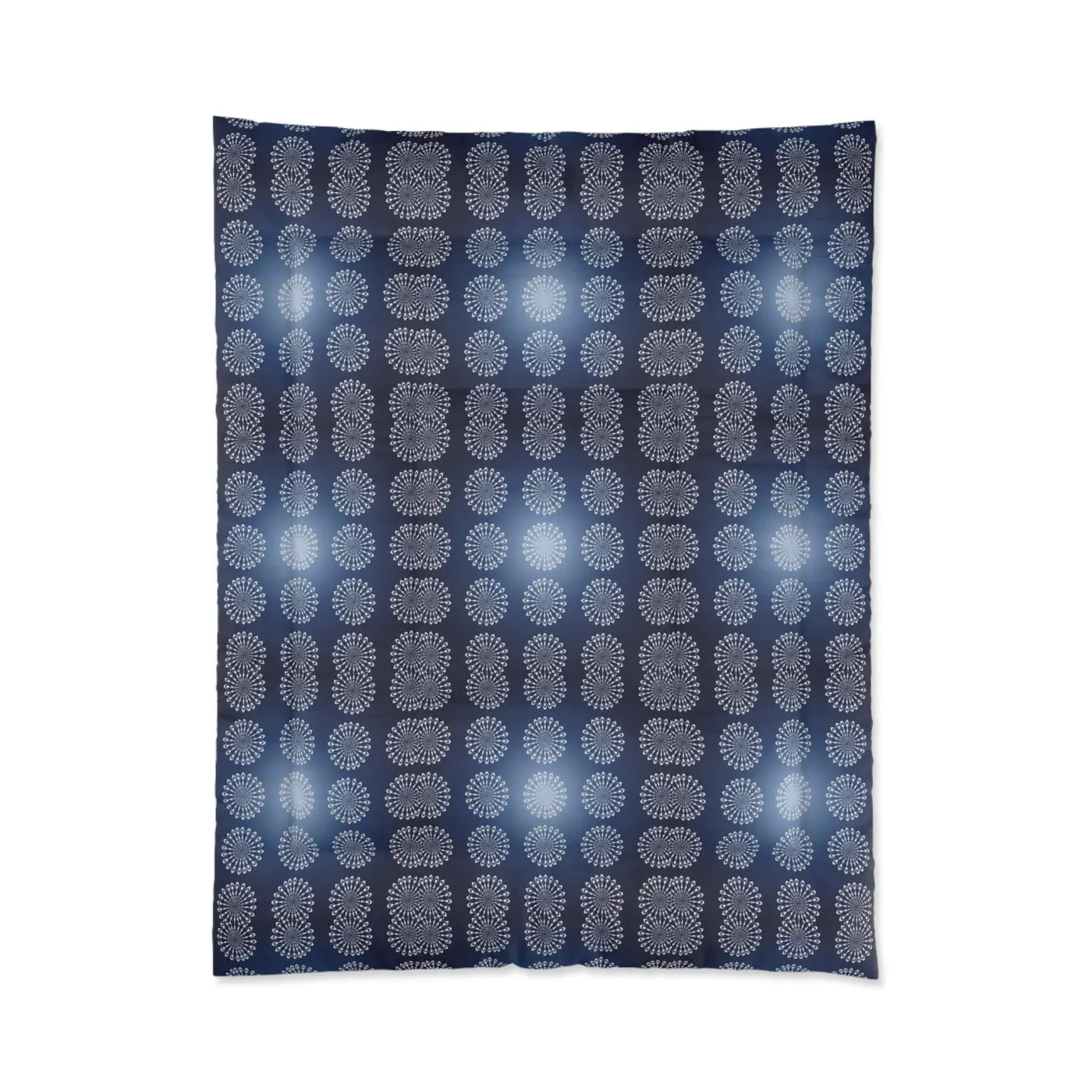 Navy Blue Mandal Pattern Blanket - Cozy Eco-Friendly Gifts - DipaliZ