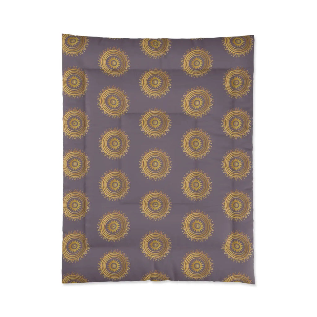 Golden Mandala Purple Comforter - Bold Bedroom Upgrade - DipaliZ
