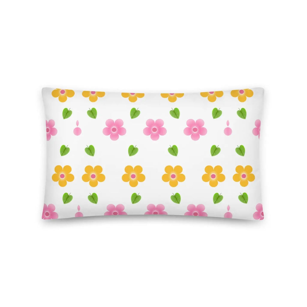 Colorful Blossoms Throw Pillow - Square Polyester - DipaliZ