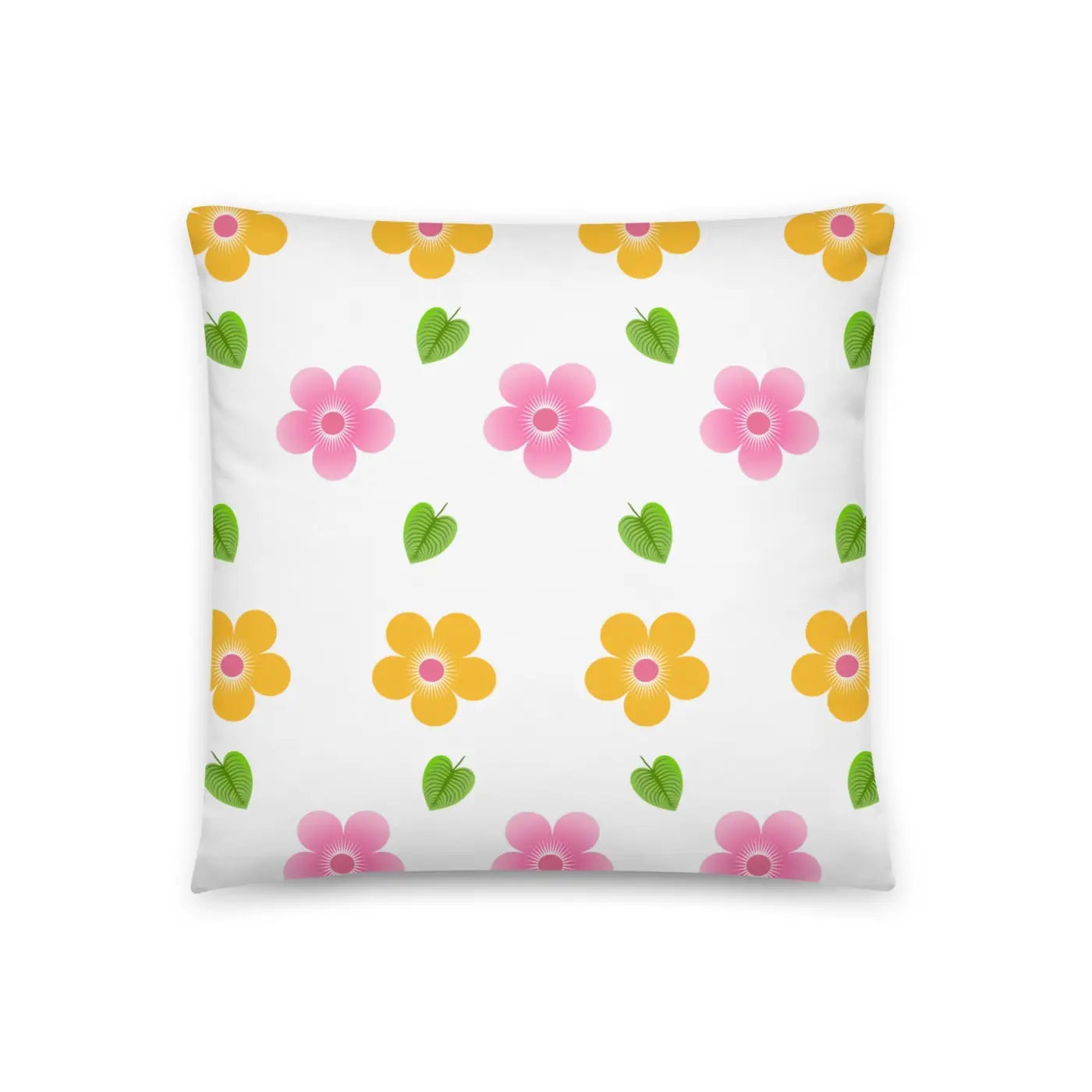 Colorful Blossoms Throw Pillow - Square Polyester - DipaliZ