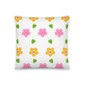 Colorful Blossoms Throw Pillow - Square Polyester - DipaliZ