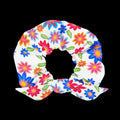 Eco Scrunchie - Multi Colored Flowers Recycled Fabric - DipaliZ