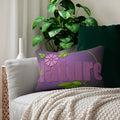 Purple Nature Spun Polyester Lumbar Pillow - Stuffed - DipaliZ