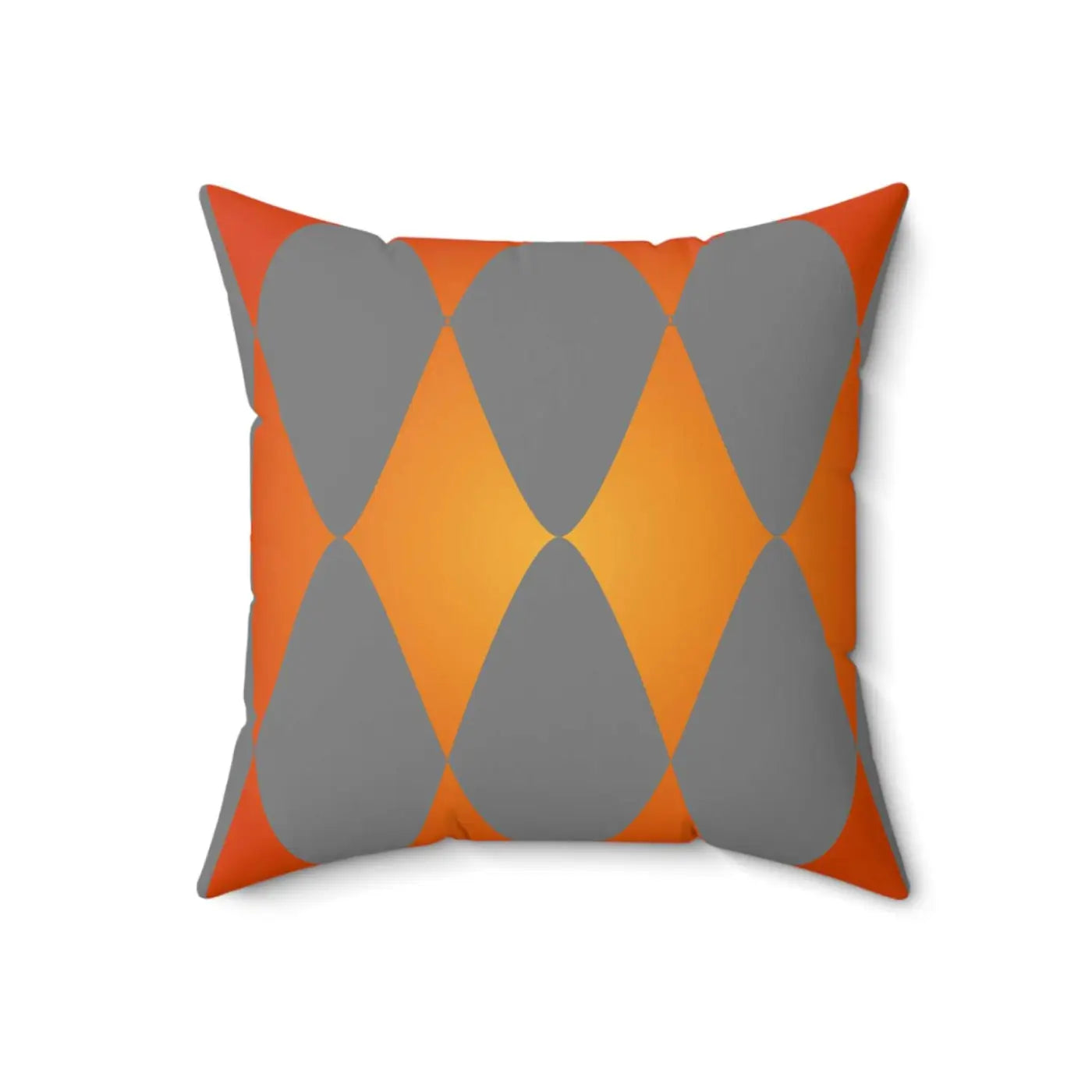 Orange Diamond Shaped Abstract Pattern Throw Pillow - DipaliZ