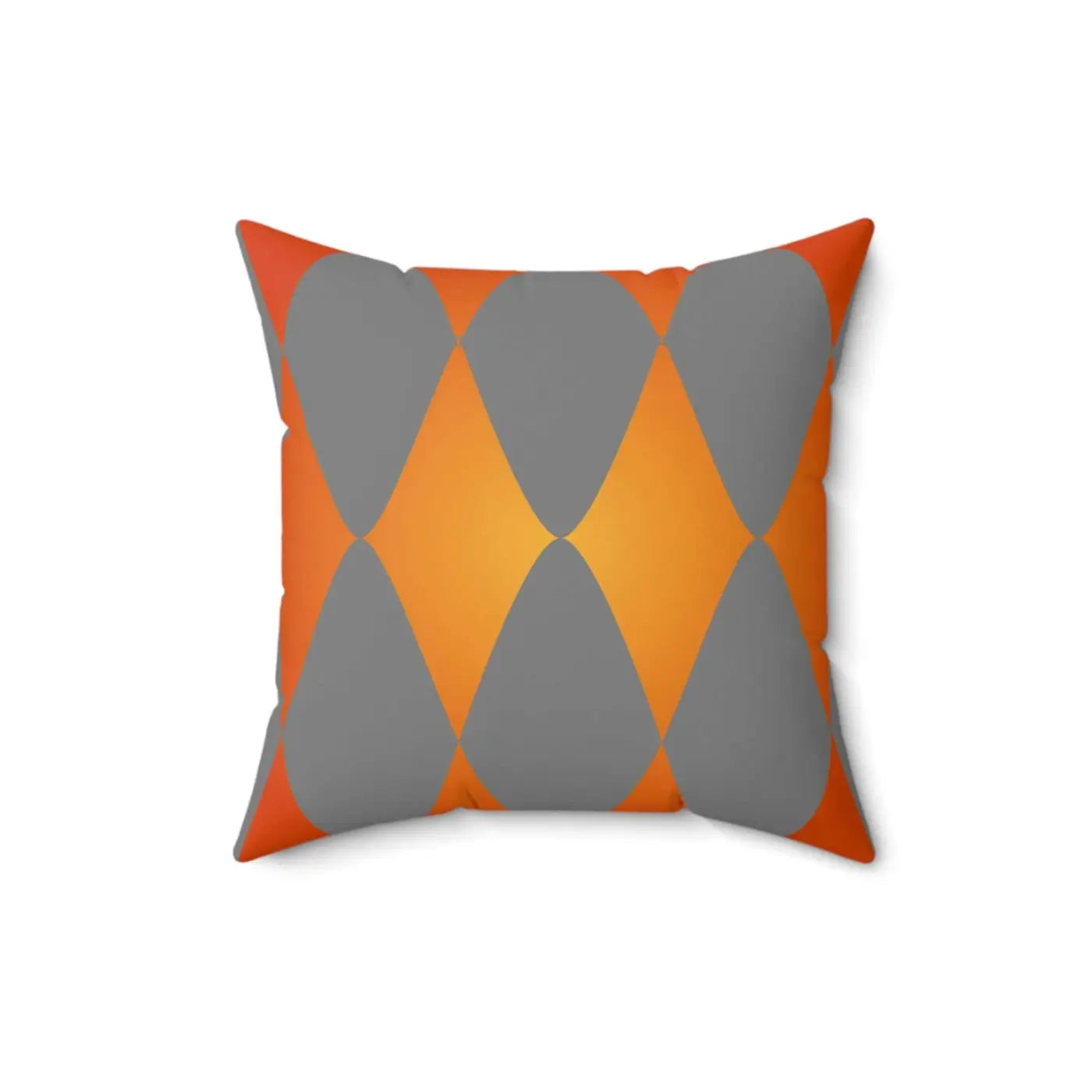 Orange Diamond Shaped Abstract Pattern Throw Pillow - DipaliZ
