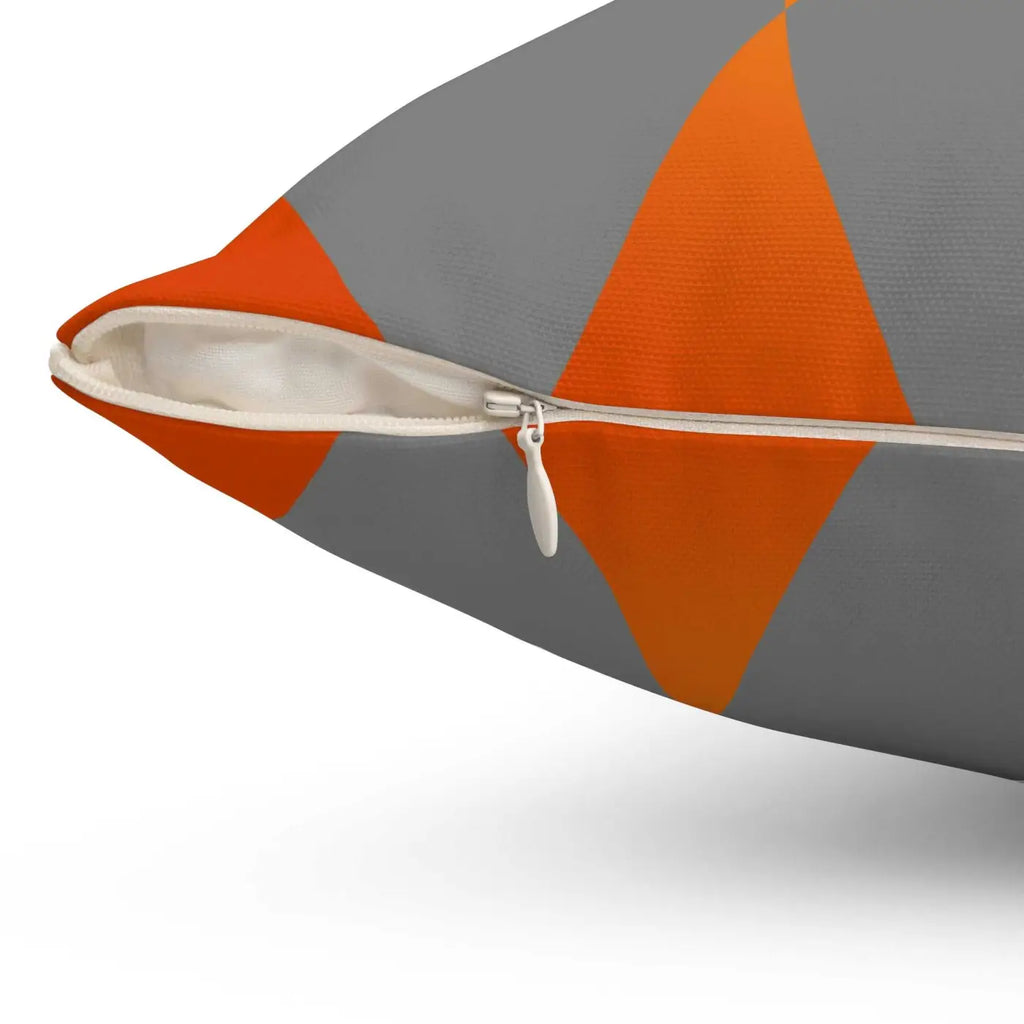 Orange Diamond Shaped Abstract Pattern Throw Pillow - DipaliZ