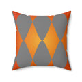 Orange Diamond Shaped Abstract Pattern Throw Pillow - DipaliZ
