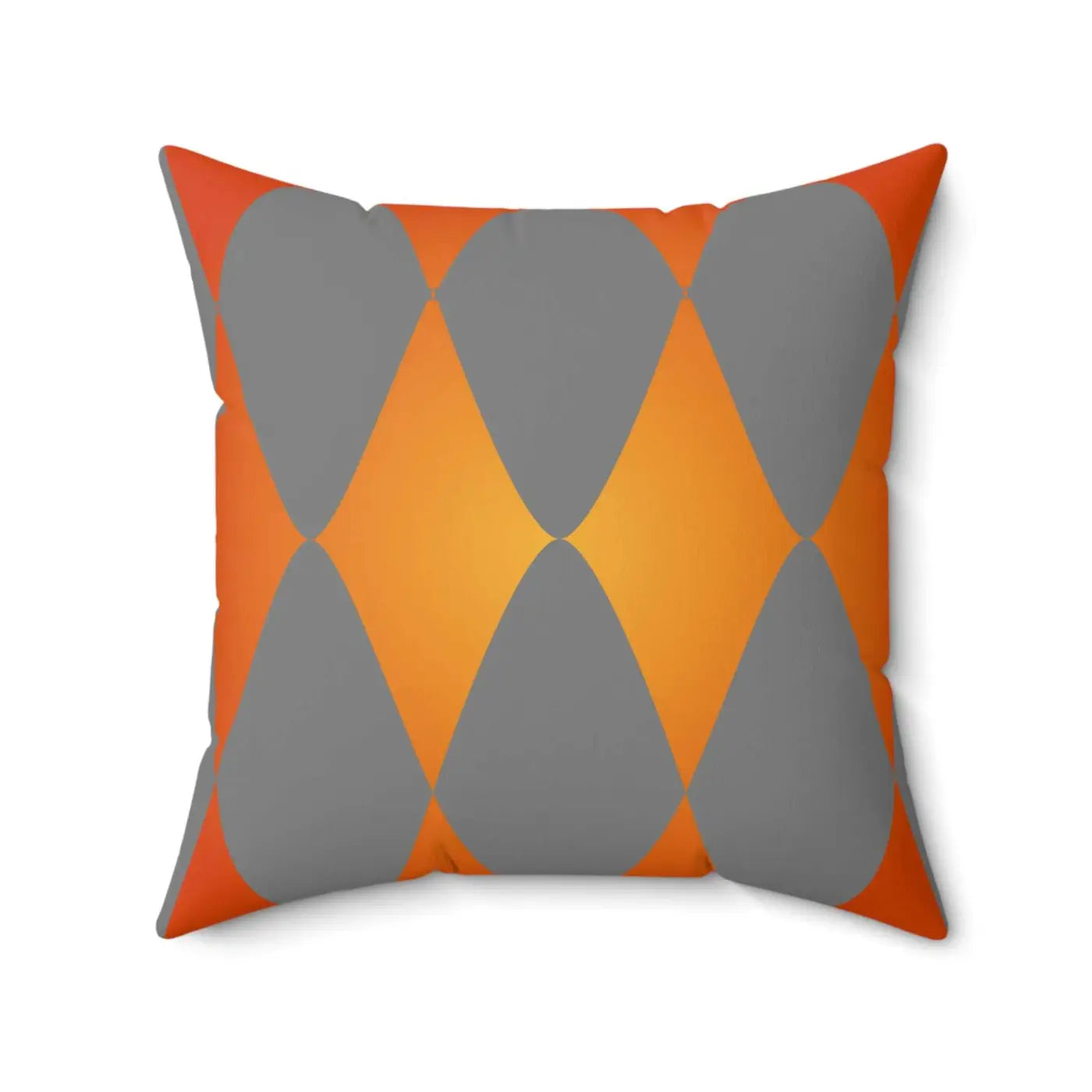 Orange Diamond Shaped Abstract Pattern Throw Pillow - DipaliZ