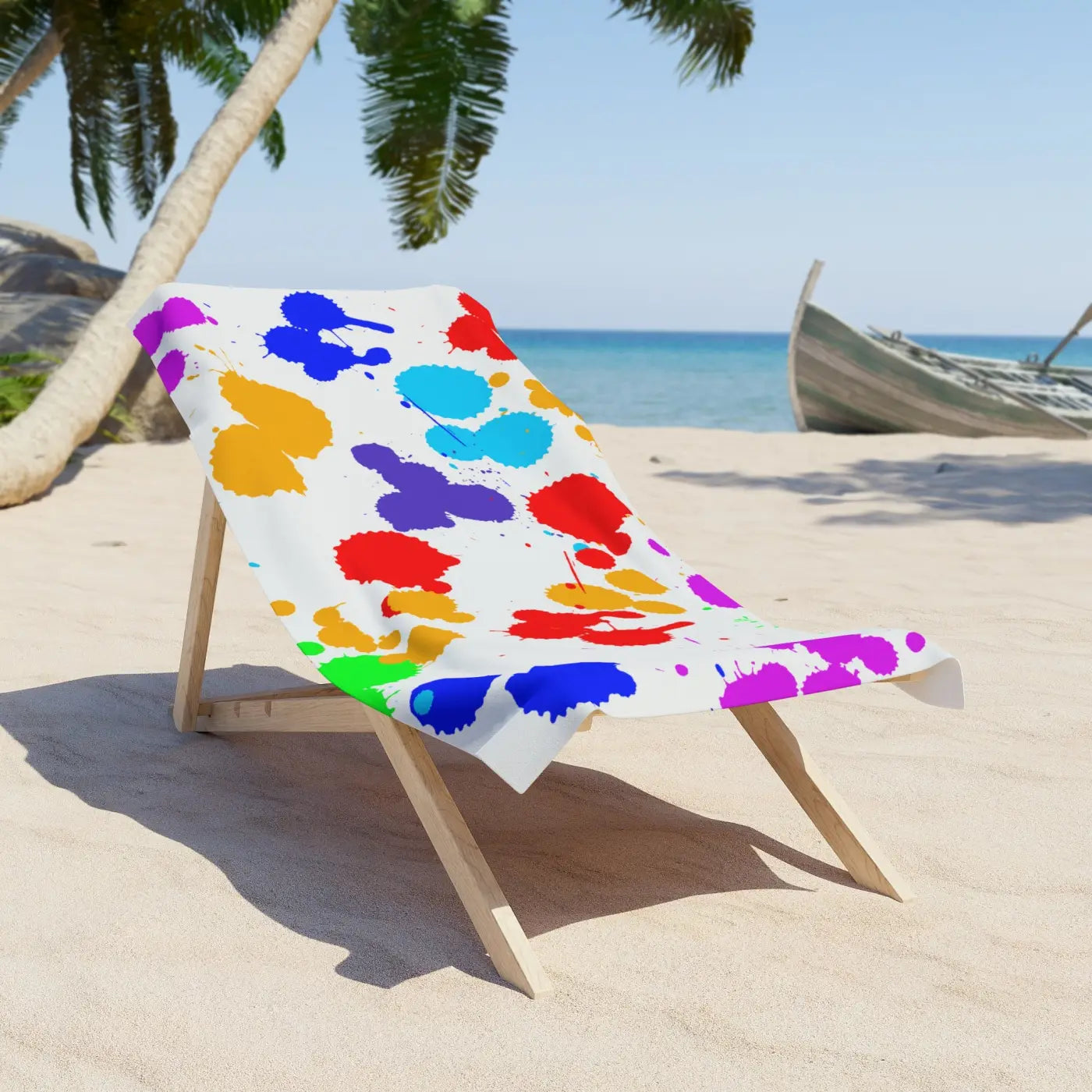 Paint Splats Beach Towel - Luxuriously Soft - DipaliZ