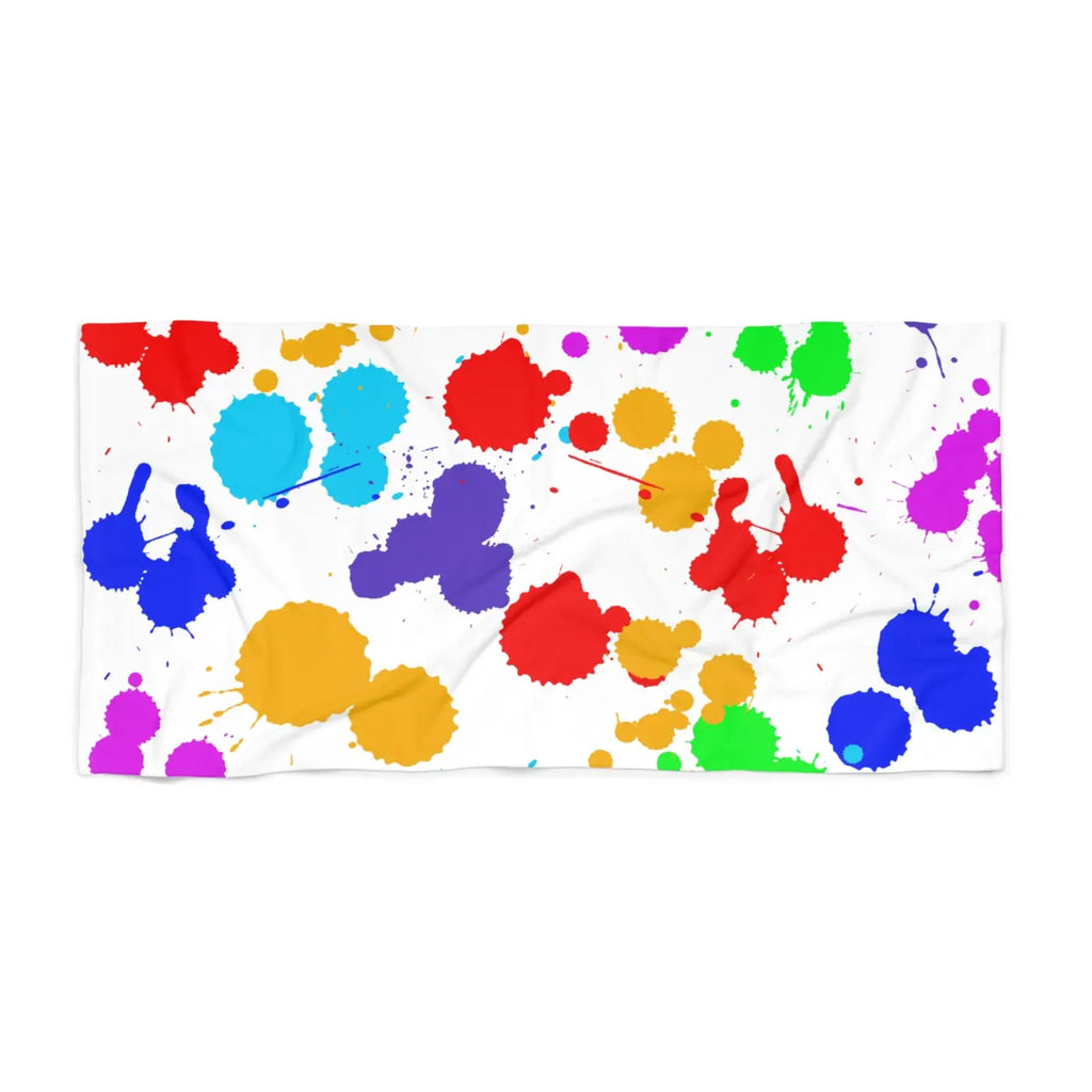 Paint Splats Beach Towel - Luxuriously Soft - DipaliZ
