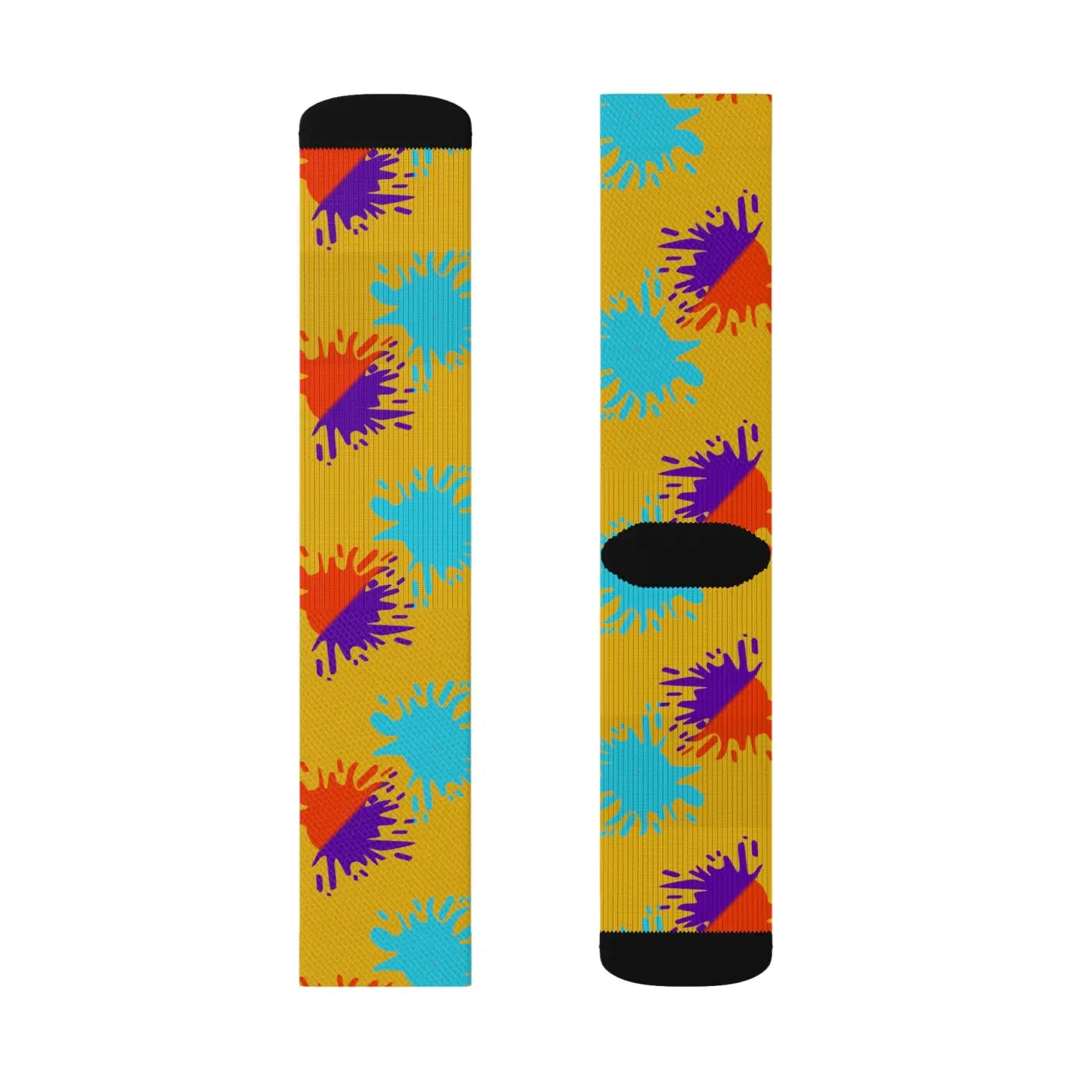 Paint Splats Sublimation Socks - Bold Comfort Style - DipaliZ
