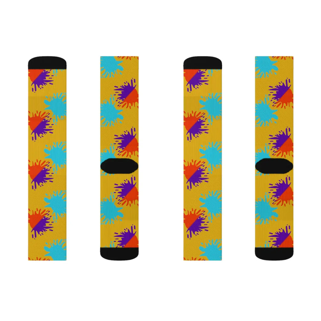 Paint Splats Sublimation Socks - Bold Comfort Style - DipaliZ