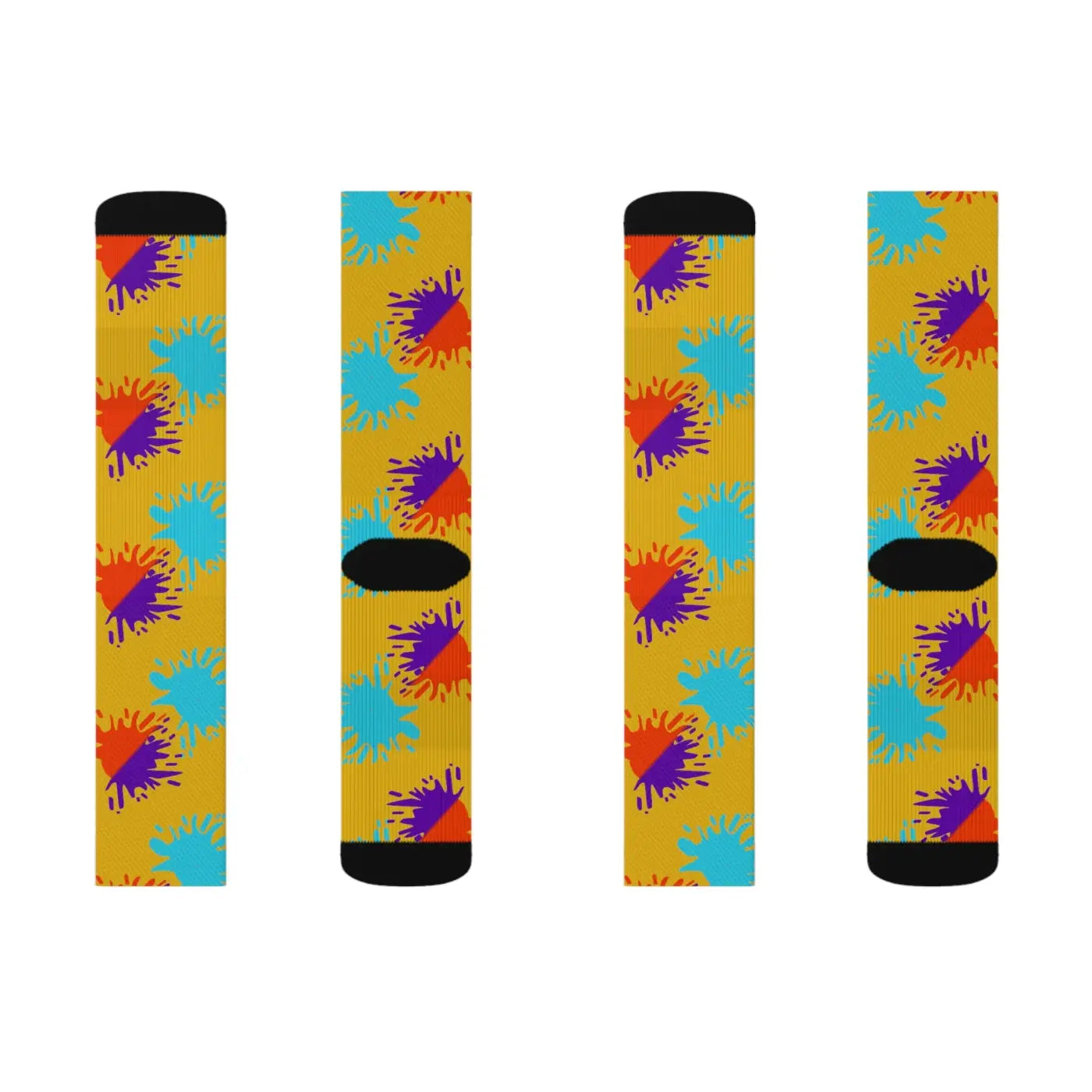 Paint Splats Sublimation Socks - Bold Comfort Style - DipaliZ