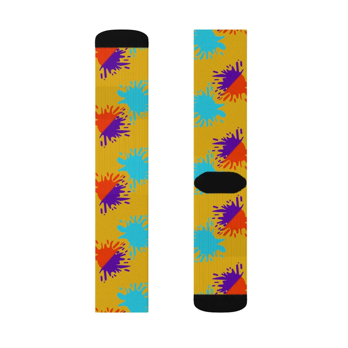 Paint Splats Sublimation Socks - Bold Comfort Style - DipaliZ