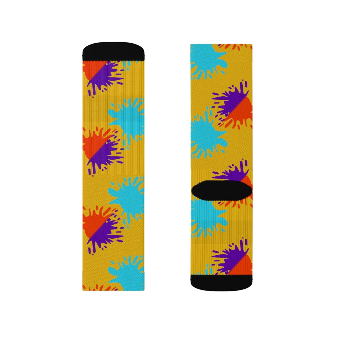 Paint Splats Sublimation Socks - Bold Comfort Style - DipaliZ