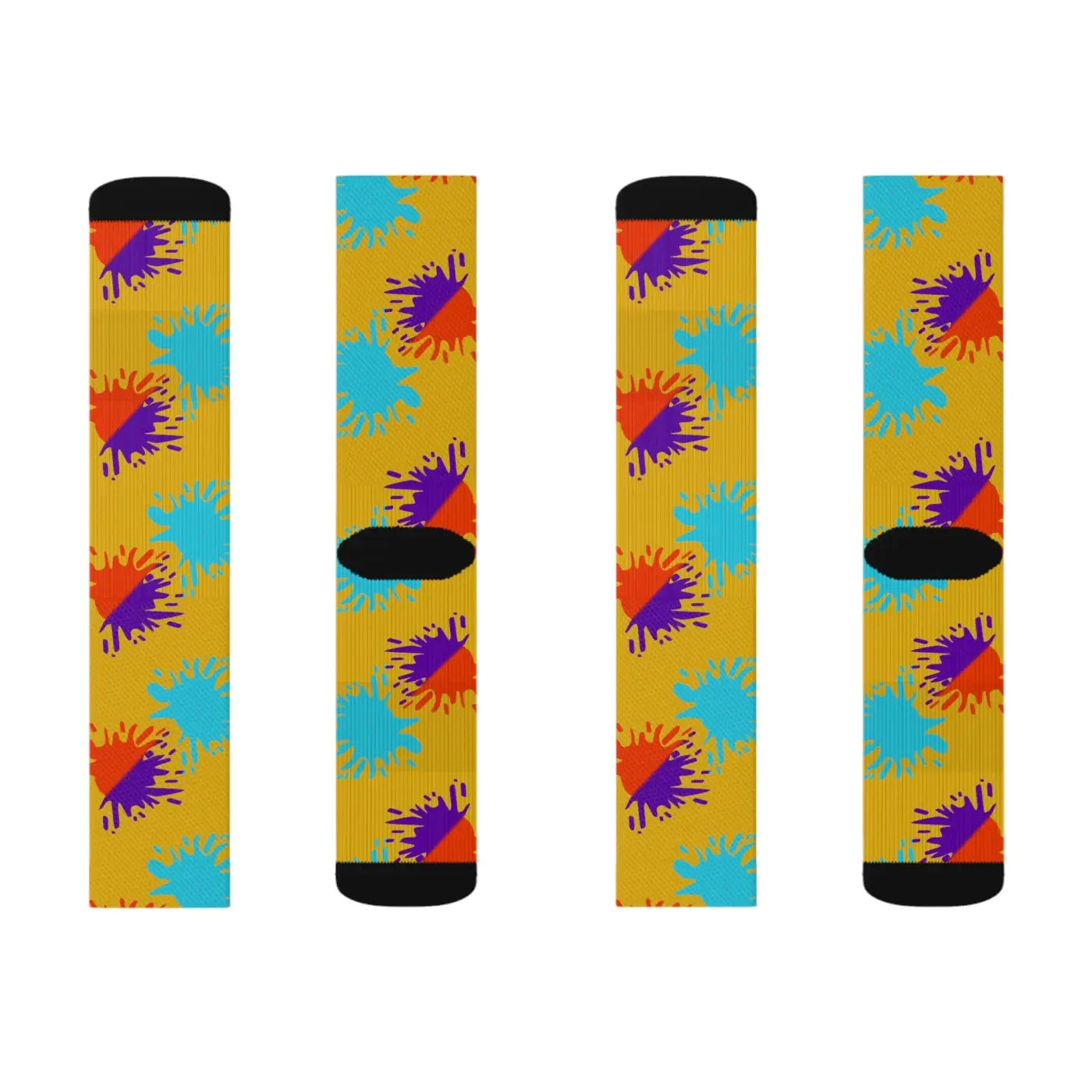 Paint Splats Sublimation Socks - Bold Comfort Style - DipaliZ