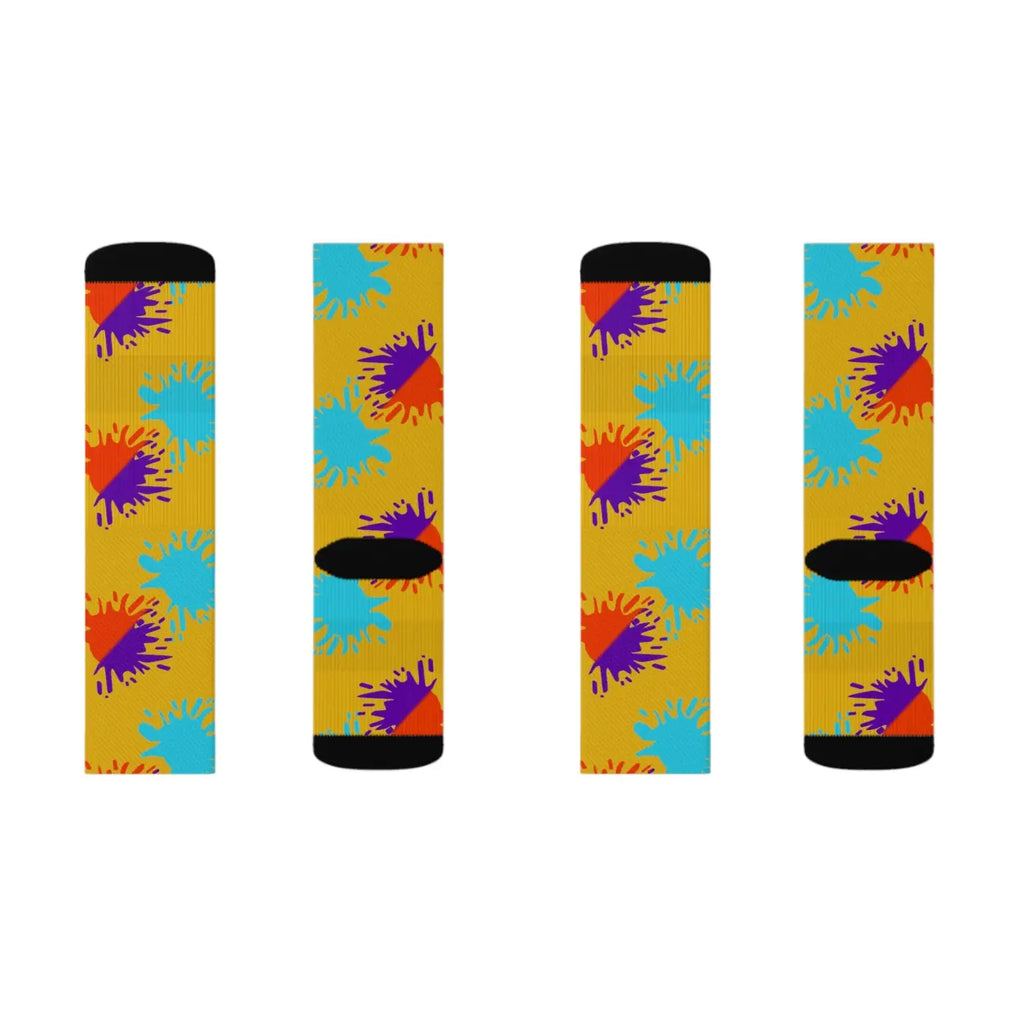 Paint Splats Sublimation Socks - Bold Comfort Style - DipaliZ