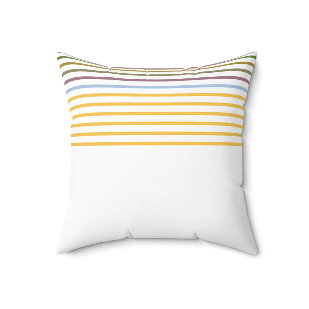 Polyester Square Pillow - Pastel Stripes Design - DipaliZ