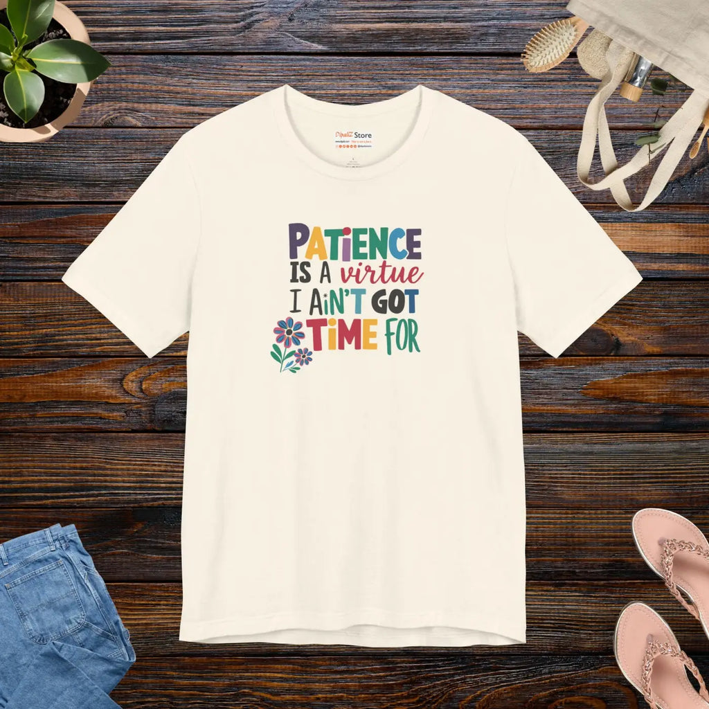 Unisex Jersey Short Sleeve Tee - Patience Virtue Print - DipaliZ