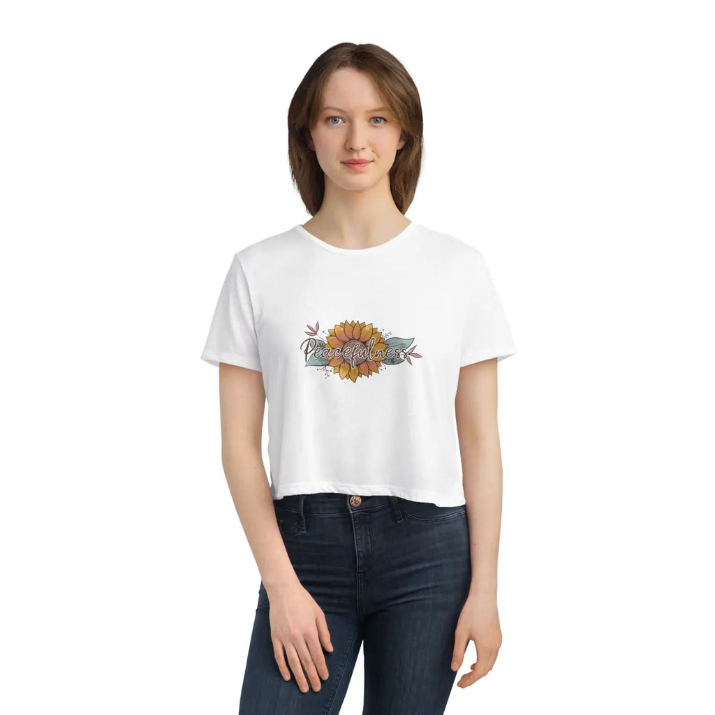 Flowy Cropped Tee - Boho Chic Style for Women - DipaliZ