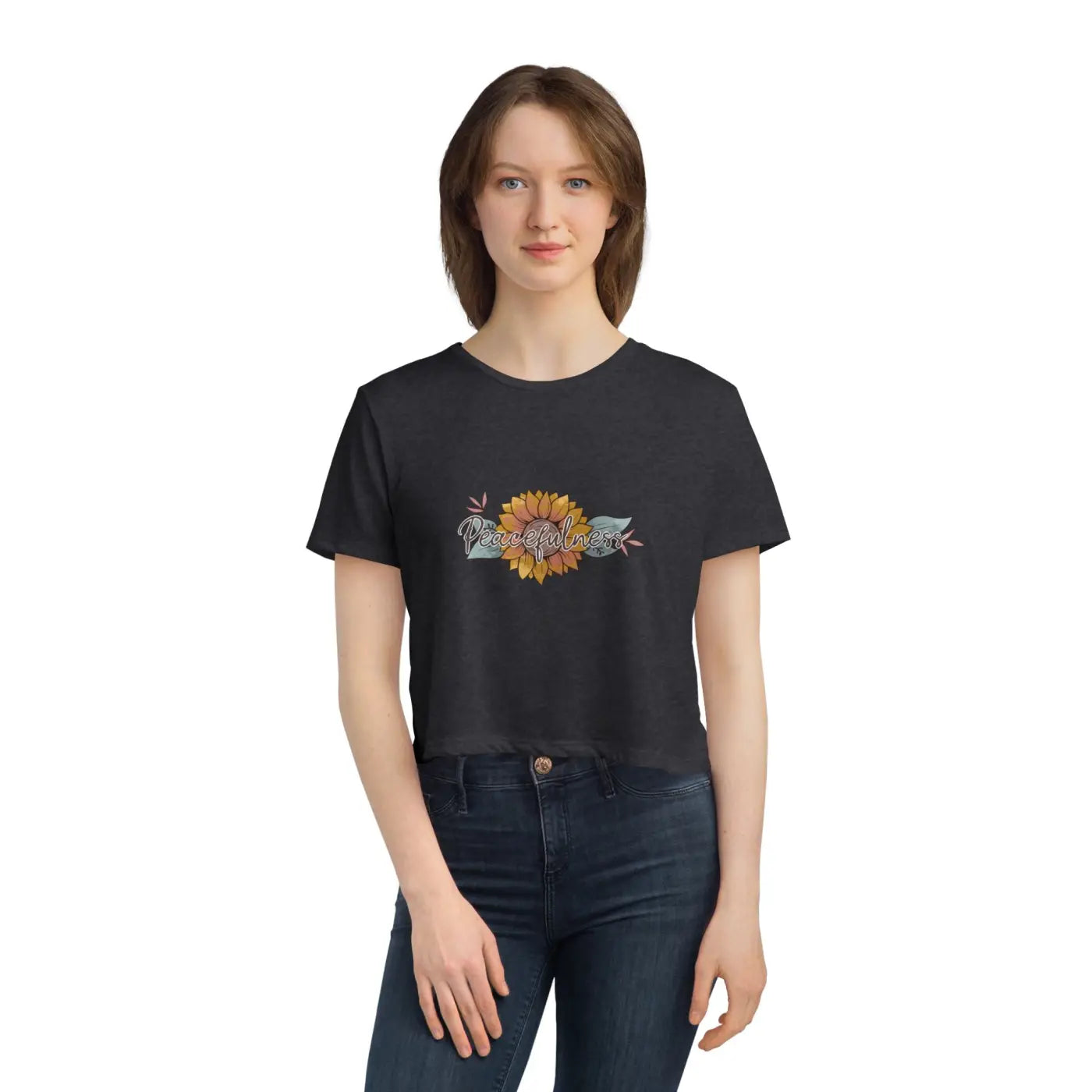 Flowy Cropped Tee - Boho Chic Style for Women - DipaliZ