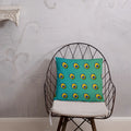 Peacock Feathers Printed Basic Throw Pillow - Royal Home Decor - DipaliZ