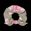 Recycled Scrunchie - Pink Flowers One Size - DipaliZ