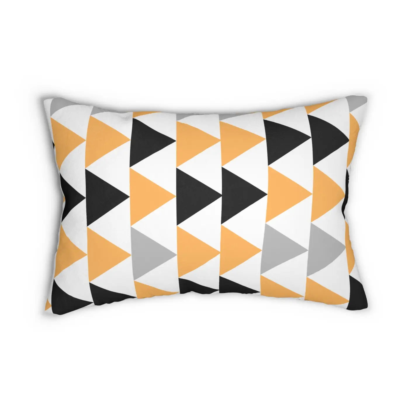 Geometric Spun Polyester Lumbar Pillow - Triangle Design - DipaliZ