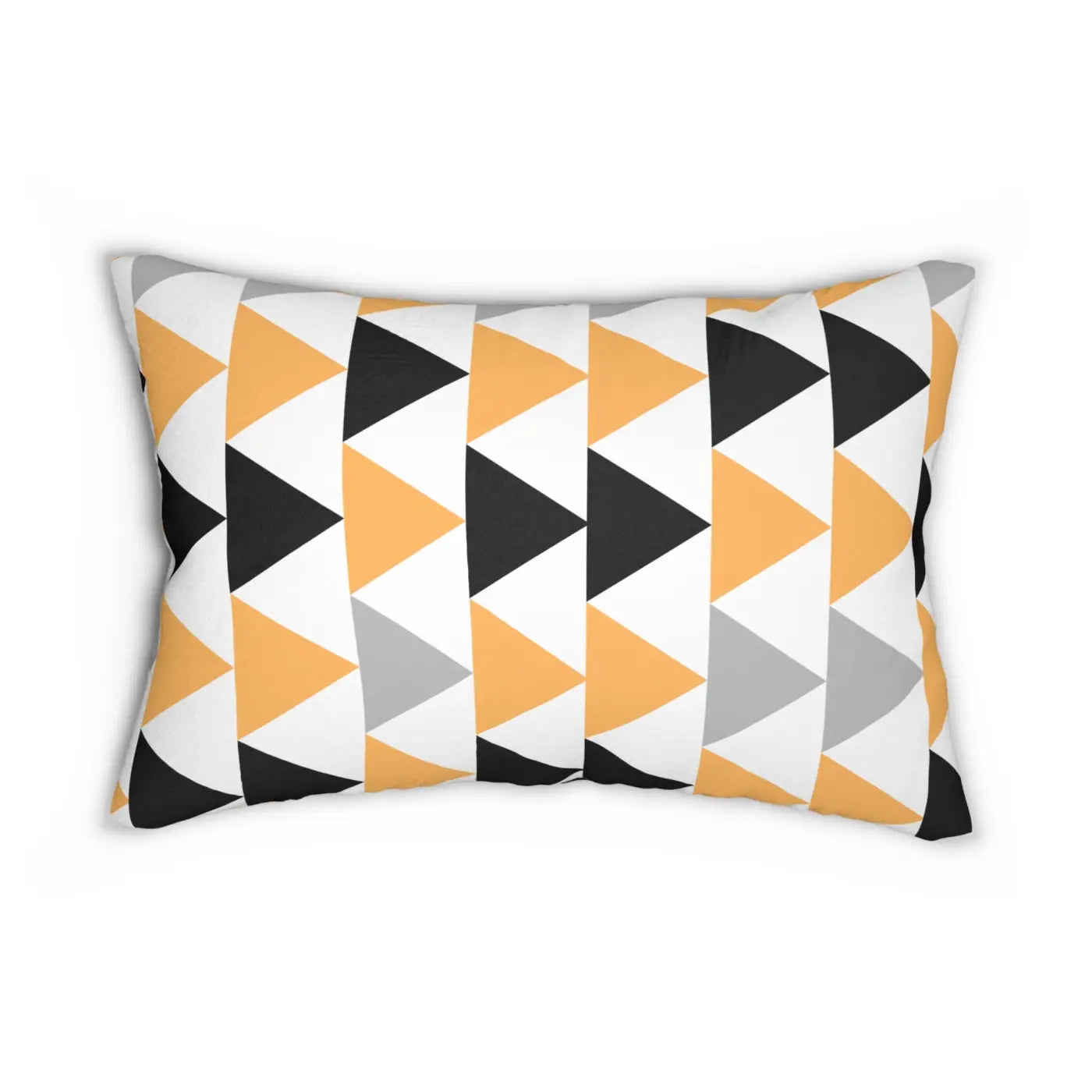 Geometric Spun Polyester Lumbar Pillow - Triangle Design - DipaliZ