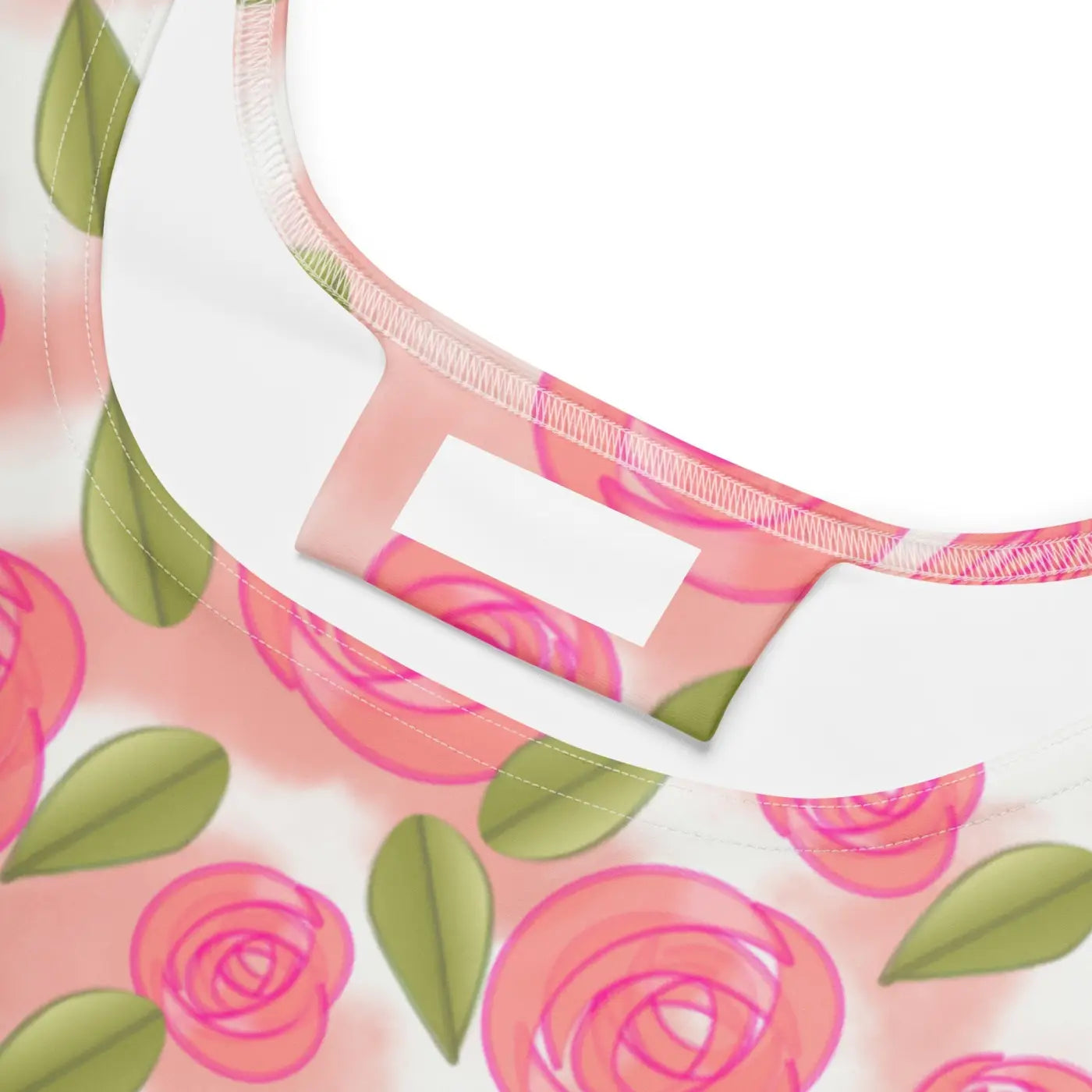 Pink Roses Skater Dress - Flared Skirt Eco Fashion - DipaliZ
