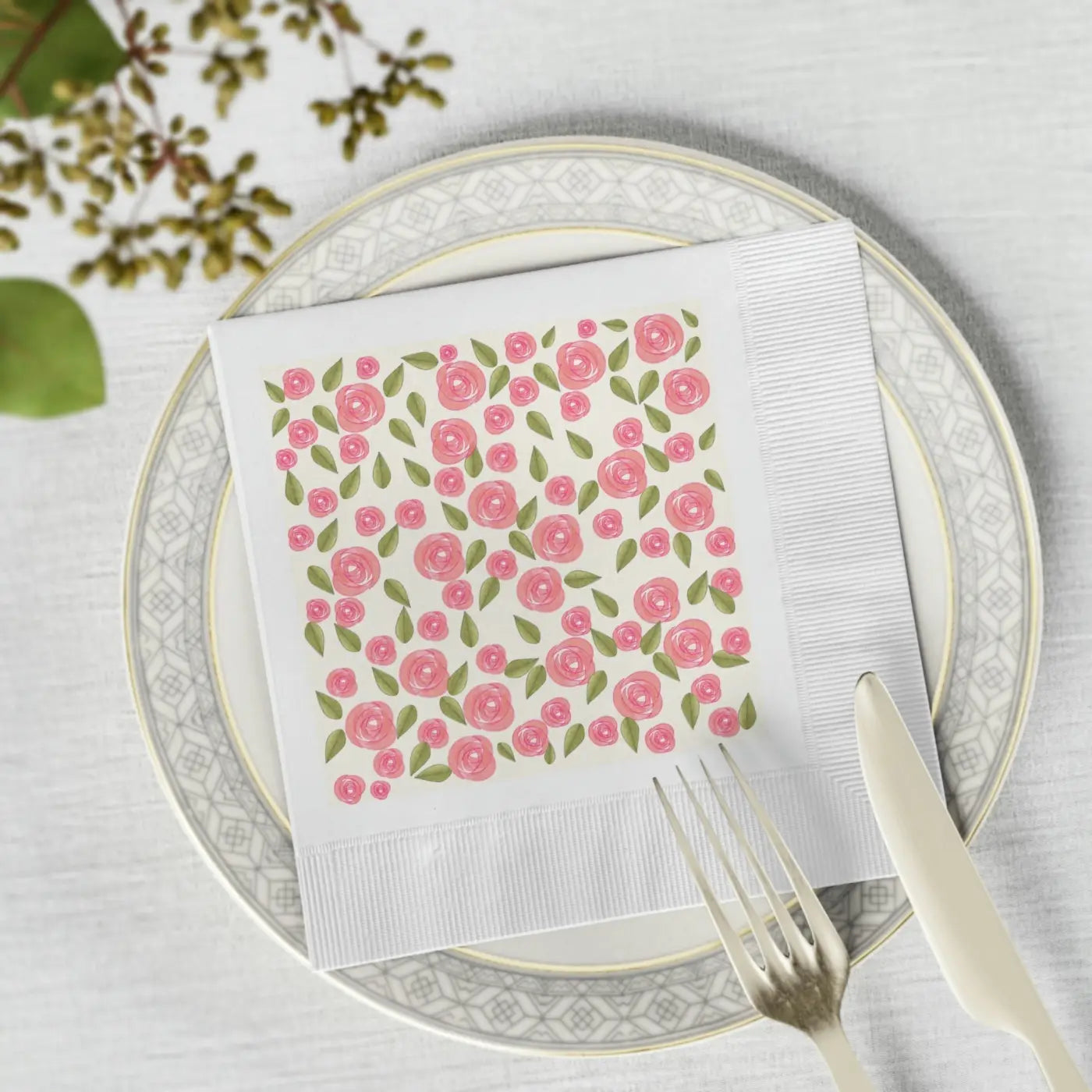 White Coined Paper Napkins - Elegant Celebration Style - DipaliZ