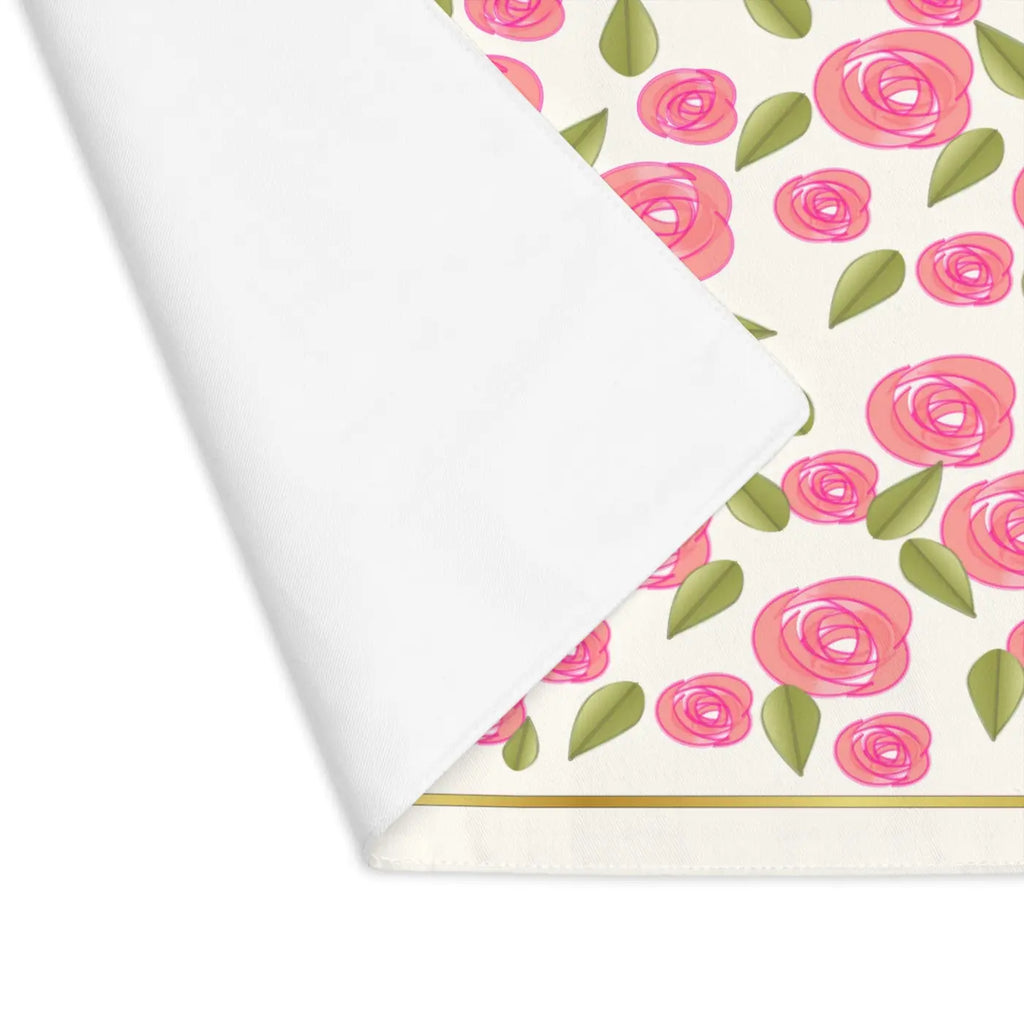 Pink Roses Cotton Placemat - Eco-Friendly Gifts - DipaliZ