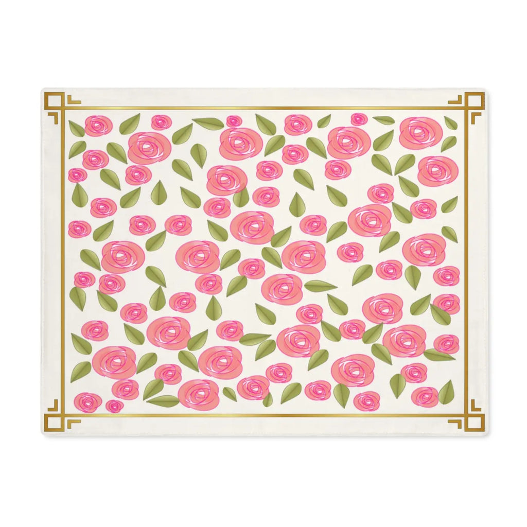 Pink Roses Cotton Placemat - Eco-Friendly Gifts - DipaliZ