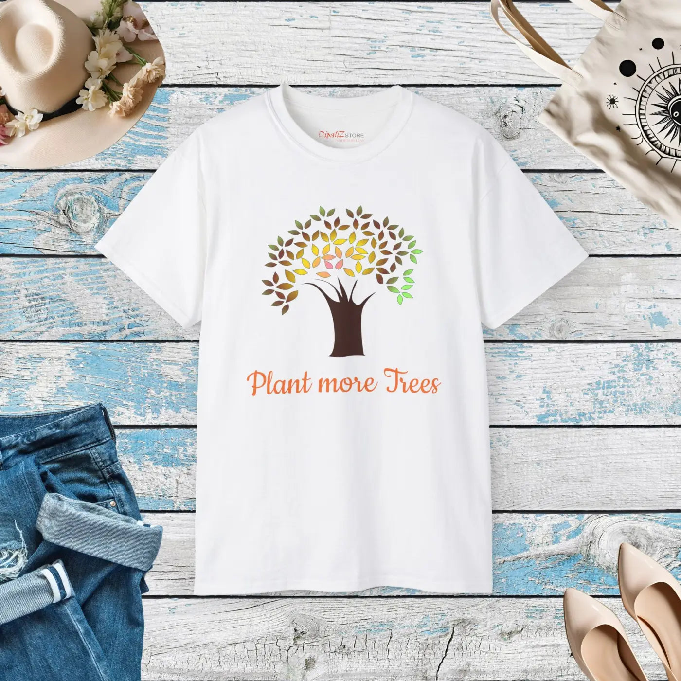 Plant More Trees T-Shirt - Eco-Friendly Gift for Her - DipaliZ