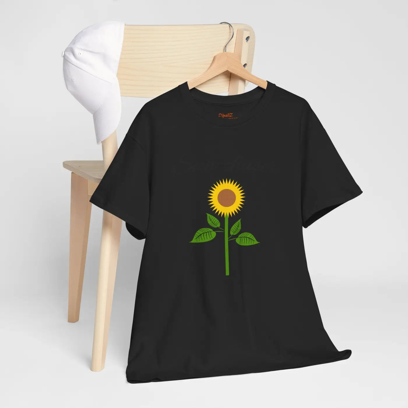 Sunflower T-Shirt - Hand-Drawn Cotton Gift for Her - DipaliZ