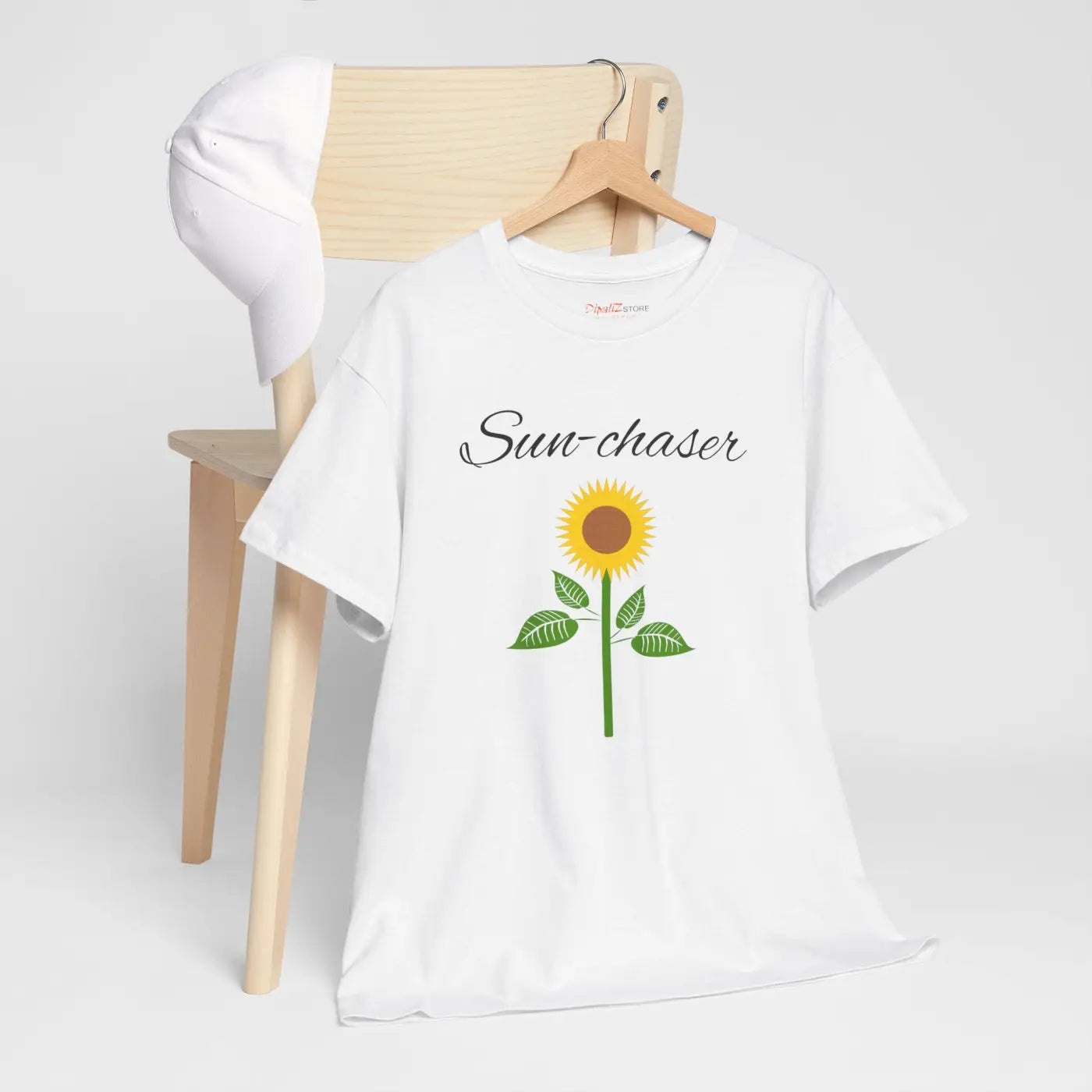 Sunflower T-Shirt - Hand-Drawn Cotton Gift for Her - DipaliZ