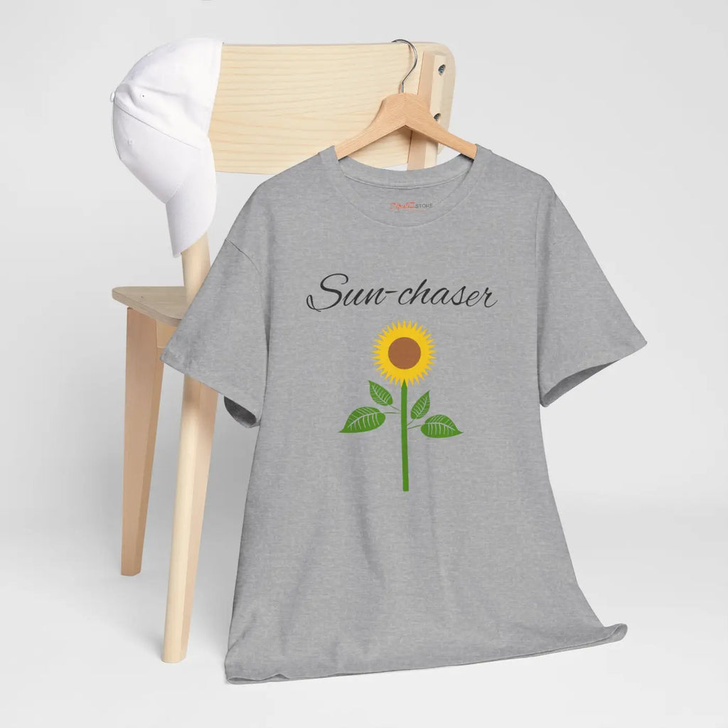 Sunflower T-Shirt - Hand-Drawn Cotton Gift for Her - DipaliZ