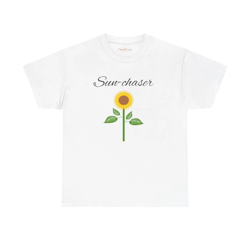 Sunflower T-Shirt - Hand-Drawn Cotton Gift for Her - DipaliZ