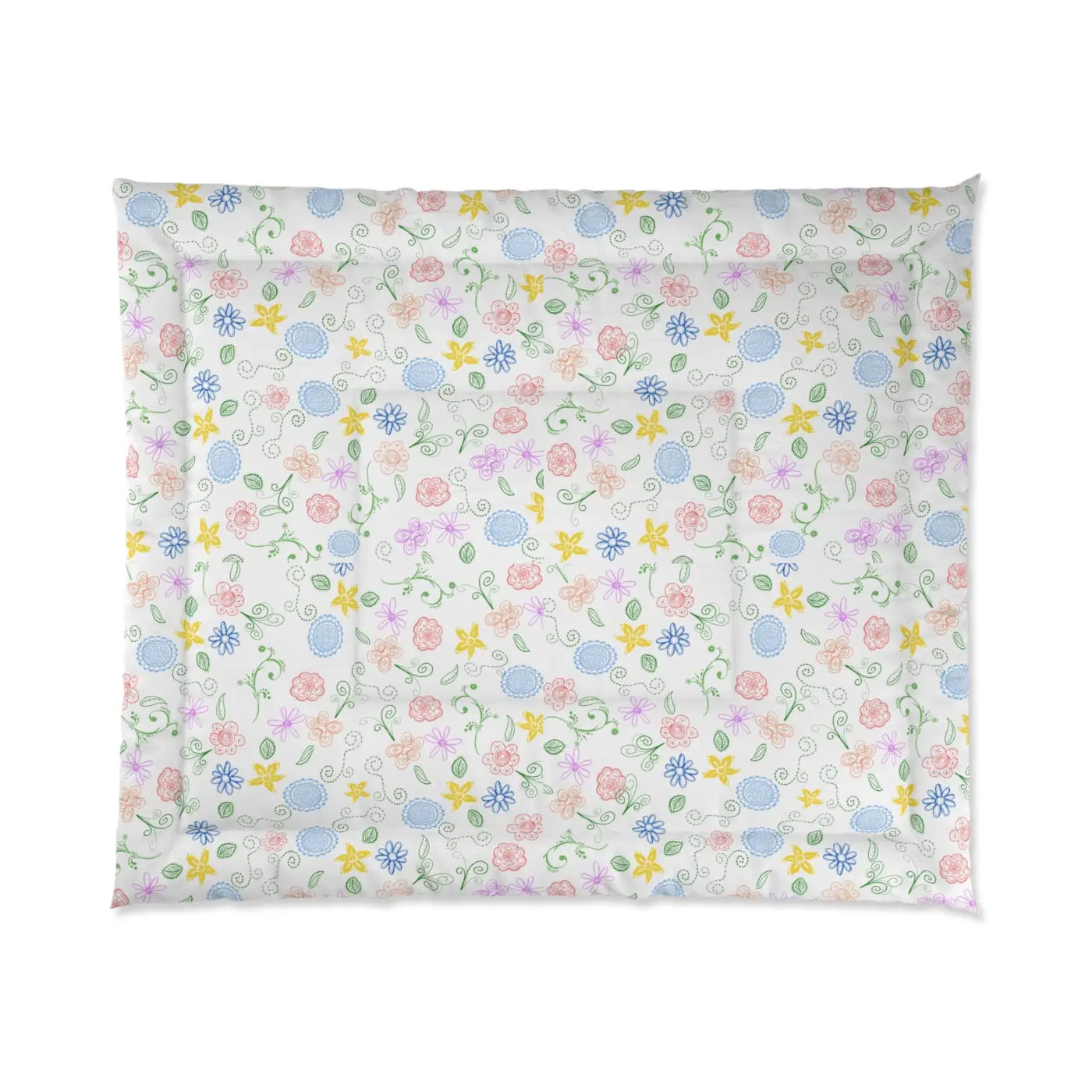 Pretty Nature Print Comforter - Cozy Warm Bedding - DipaliZ