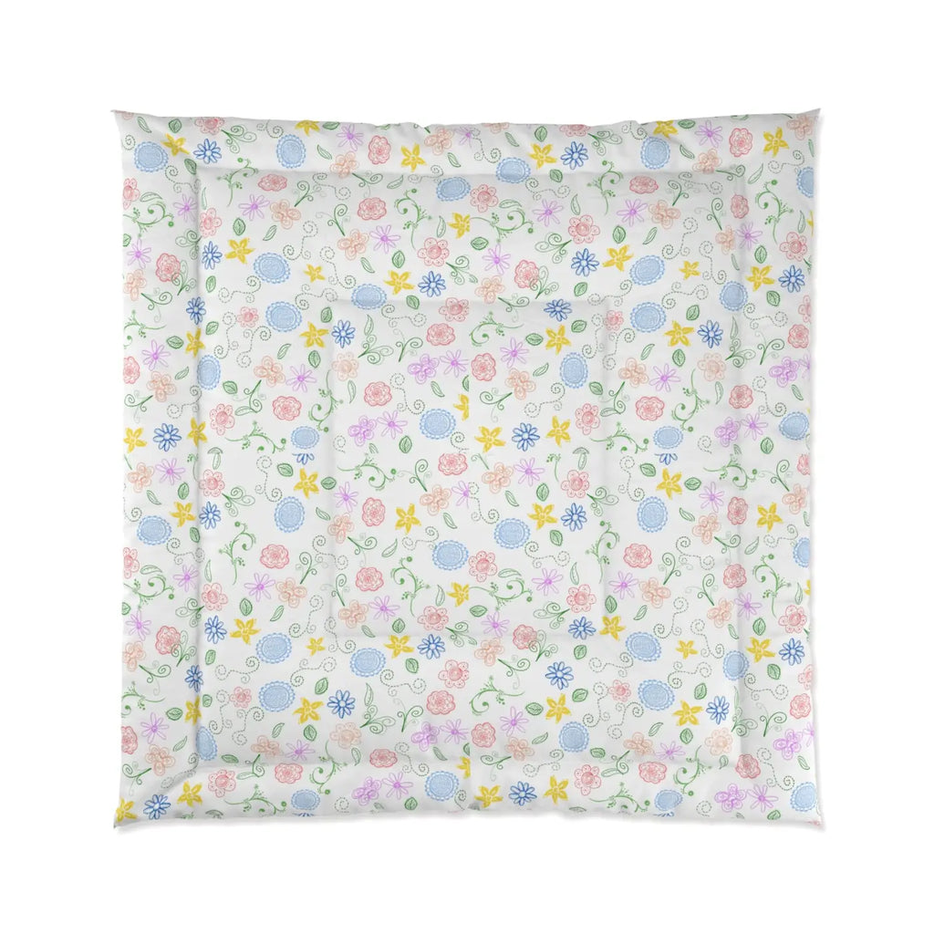 Pretty Nature Print Comforter - Cozy Warm Bedding - DipaliZ