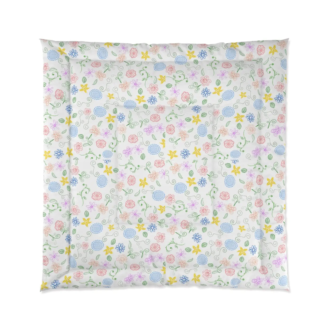 Pretty Nature Print Comforter - Cozy Warm Bedding - DipaliZ