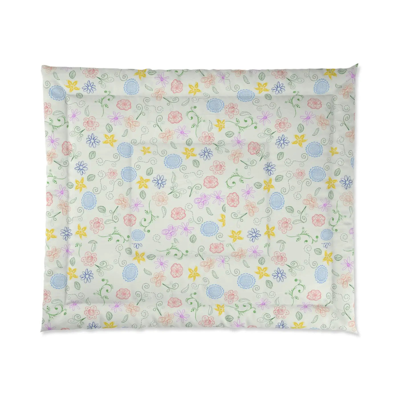 Pretty Nature Print Comforter - Fresh Bedroom Retreat - DipaliZ