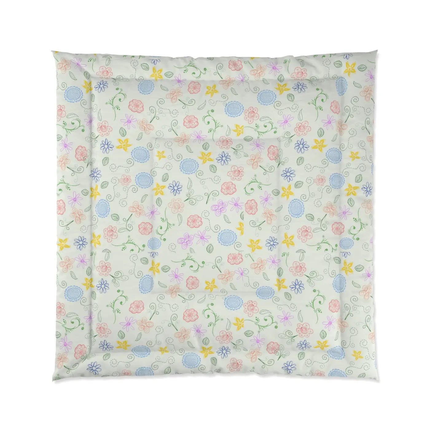 Pretty Nature Print Comforter - Fresh Bedroom Retreat - DipaliZ