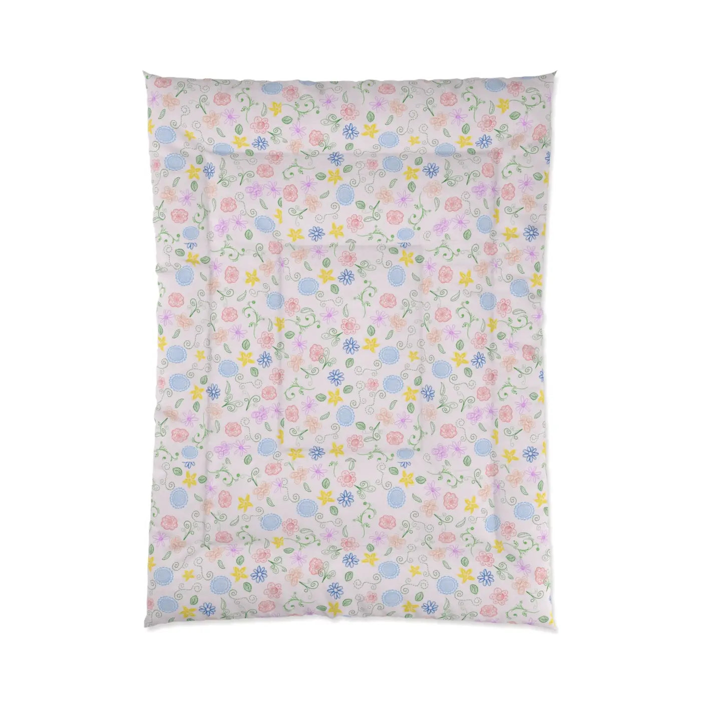 Pretty Nature Print Comforter - Cozy Pink Bedding - DipaliZ