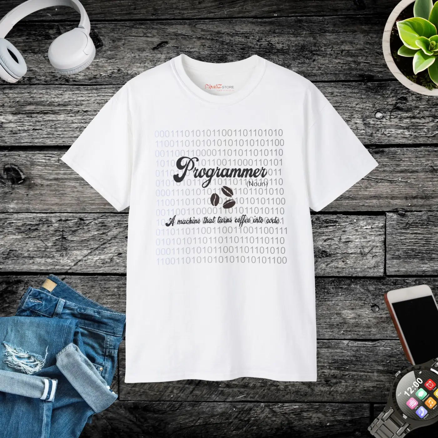 Coffee and Coding Tee - Ultra Cotton Comfort - DipaliZ