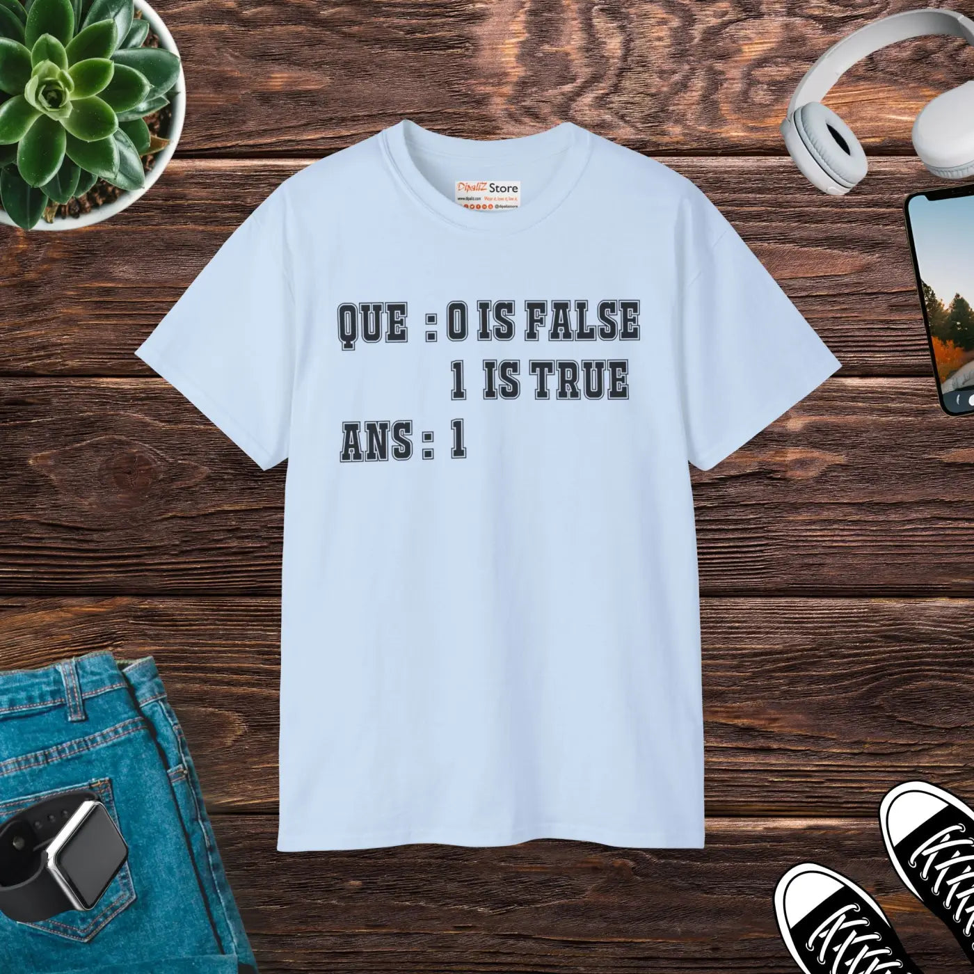 Programming T-Shirt - True False Coder Style - DipaliZ